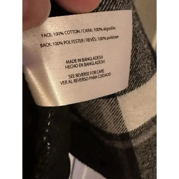 Orvis Black and White Plaid Button Down Shirt - Picture 4 of 4